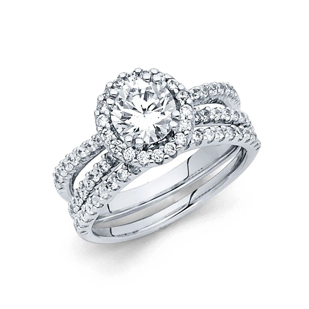 NEW 14K WHITE GOLD DUO SET (1 of 2)