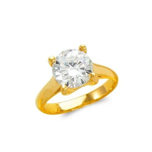NEW 14K YELLOW GOLD LADIES FASHION SOLITAIRE RING: NEW 14K YELLOW GOLD LADIES FASHION SOLITAIRE RING LADIES FASHION SOLITAIRE RING NEW 14K YELLOW GOLD SIZE Apx: 4mm Apx WEIGHT: 5.3g