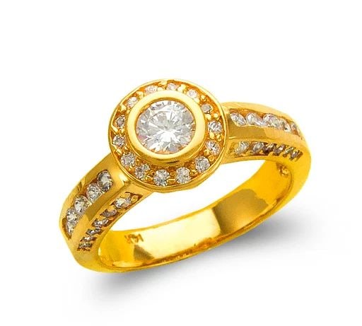 NEW 14K YELLOW GOLD LADIES FASHION SOLITAIRE RING (1 of 2)