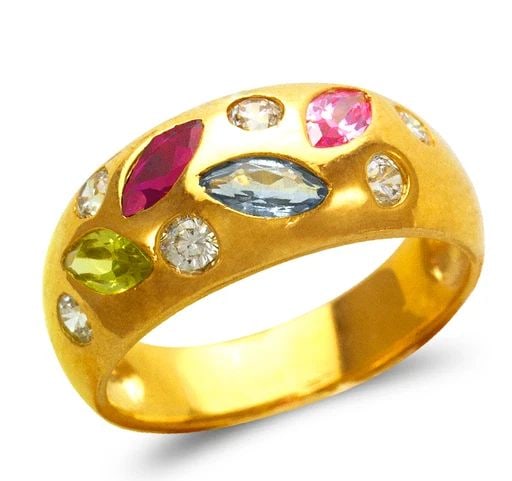 NEW 14K YELLOW GOLD MOTHER'S RING (1 of 2)
