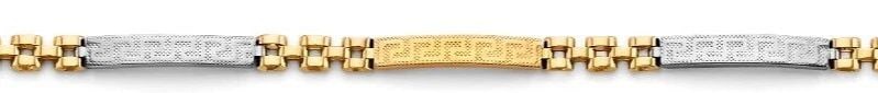 NEW 14K TWO TONE GOLD GREEK DESIGN BRACELET (1 of 2)