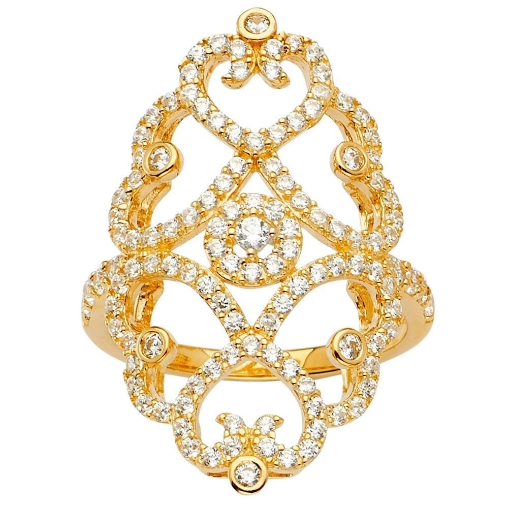 NEW 14K YELLOW GOLD MULTI LINE MP RING (1 of 2)