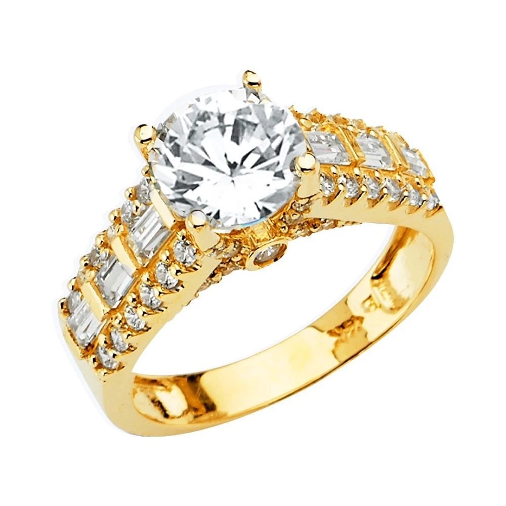 NEW 14K YELLOW GOLD ENGAGEMENT RING (1 of 2)