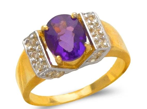NEW 14K TWO TONE GOLD LADIES MYSTIC RING (1 of 1)