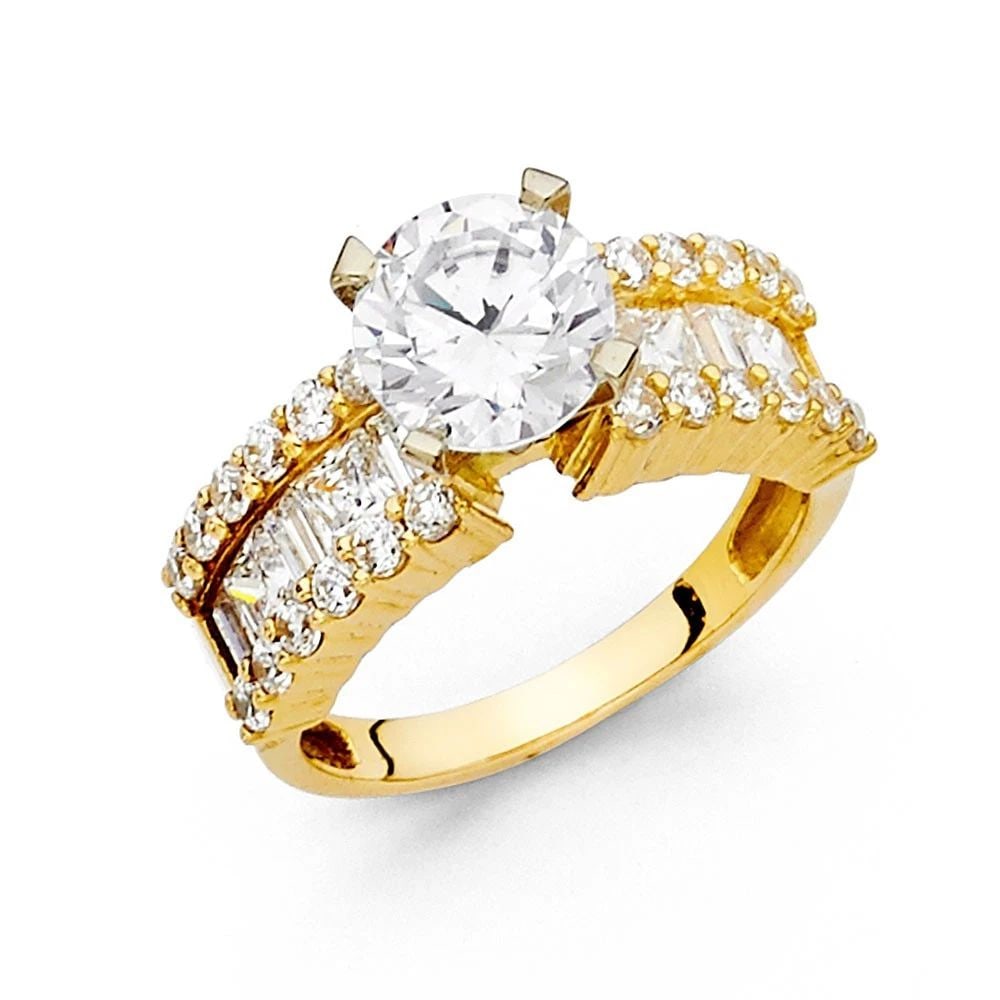 NEW 14K YELLOW GOLD ENGAGEMENT RING: NEW 14K YELLOW GOLD ENGAGEMENT RING ENGAGEMENT RING NEW 14K YELLOW GOLD WIDTH : 6 mm Average Apx WEIGHT : 5.1g