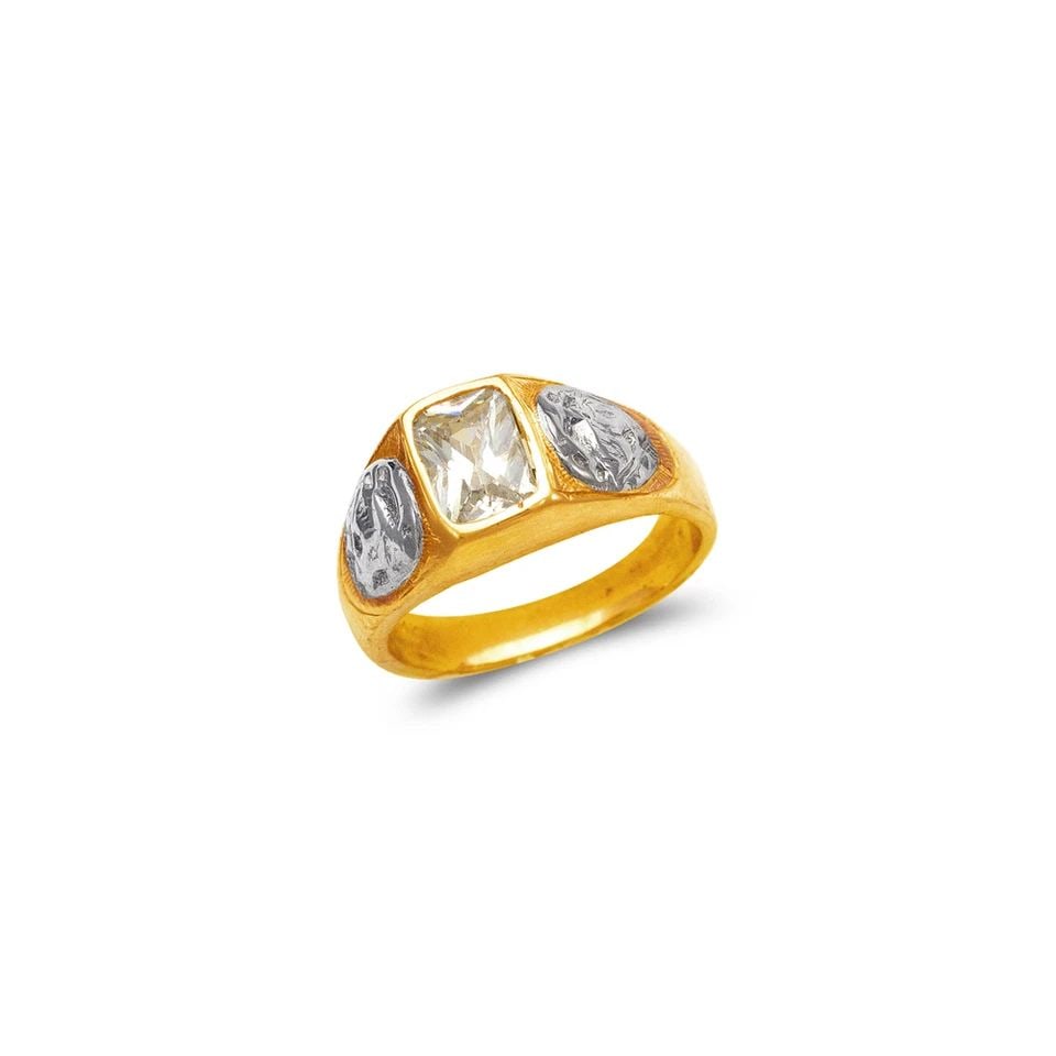 NEW 14K TWO TONE GOLD KIDS RING (1 of 1)