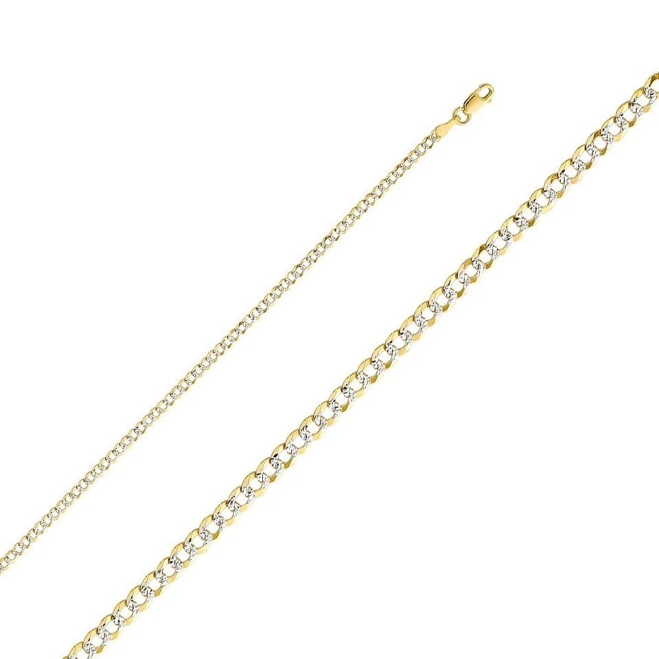 NEW NEW 14K YELLOW GOLD 2.7MM CUBAN WP CHAIN: NEW 14K YELLOW GOLD 2.7MM CUBAN WP CHAIN CUBAN WP CHAIN NEW 14K YELLOW GOLD WIDTH: 2.7mm AVERAGE Apx WEIGHT: 3.5g