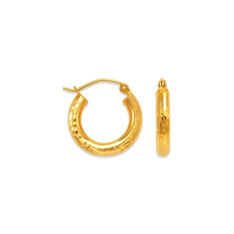 NEW 14K YELLOW GOLD 3MM ROUND TUBE HOOP EARRINGS: NEW 14K YELLOW GOLD 3MM ROUND TUBE HOOP EARRINGS 3MM ROUND TUBE HOOP EARRINGS NEW 14K YELLOW GOLD Width: Approx. 3mm Apx WEIGHT: 0.9g