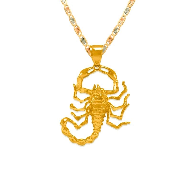 NEW 14K YELLOW GOLD SCORPION PENDANT (1 of 2)