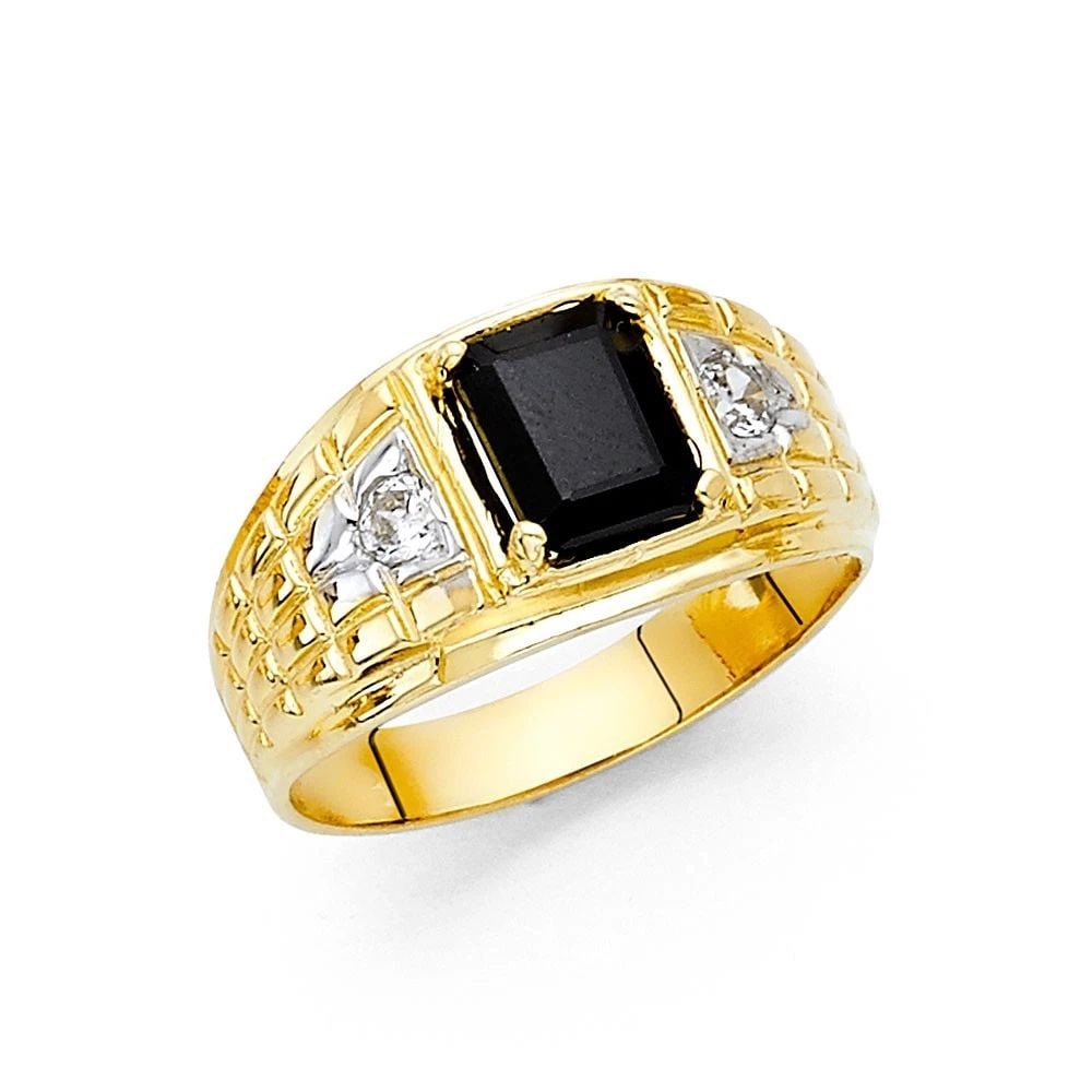 NEW 14K YELLOW GOLD MEN'S RING - SIZE 10: NEW 14K YELLOW GOLD MEN'S RING MEN'S RING NEW 14K YELLOW GOLD WIDTH : 10 mm WEIGHT : 4.6g