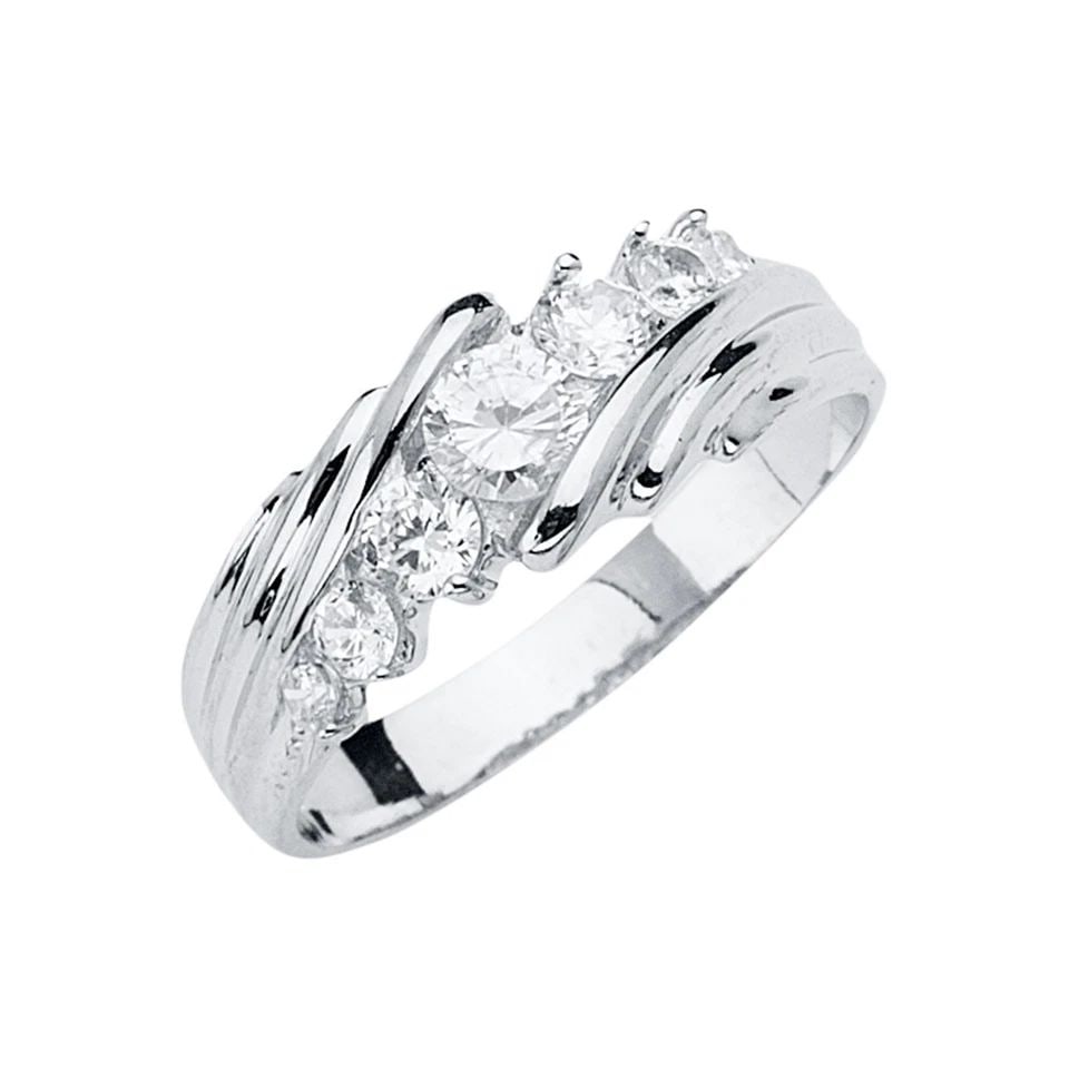 NEW 14K WHITE GOLD MEN'S WEDDING BAND/TRIO SET - SIZE 10: NEW 14K WHITE GOLD MEN'S WEDDING BAND/TRIO SET MEN'S WEDDING BAND/TRIO SET NEW 14K WHITE GOLD WIDTH : WEIGHT : 4.4g