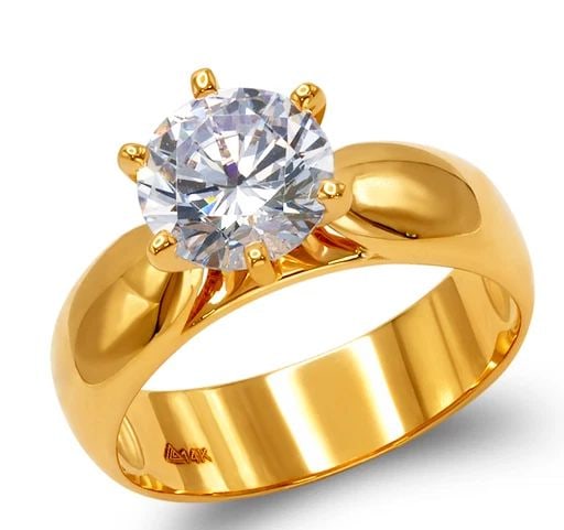 NEW 14K YELLOW GOLD 6MM LADIES SOLITAIRE RING: NEW 14K YELLOW GOLD 6MM LADIES SOLITAIRE RING 6MM LADIES SOLITAIRE RING NEW 14K YELLOW GOLD Apx. SIZE: 6mm Apx. WEIGHT: 4.3g