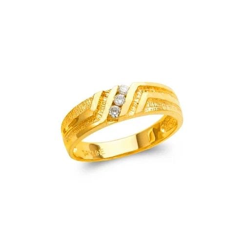NEW 14K YELLOW GOLD MEN'S COUPLE RING (1 of 2)