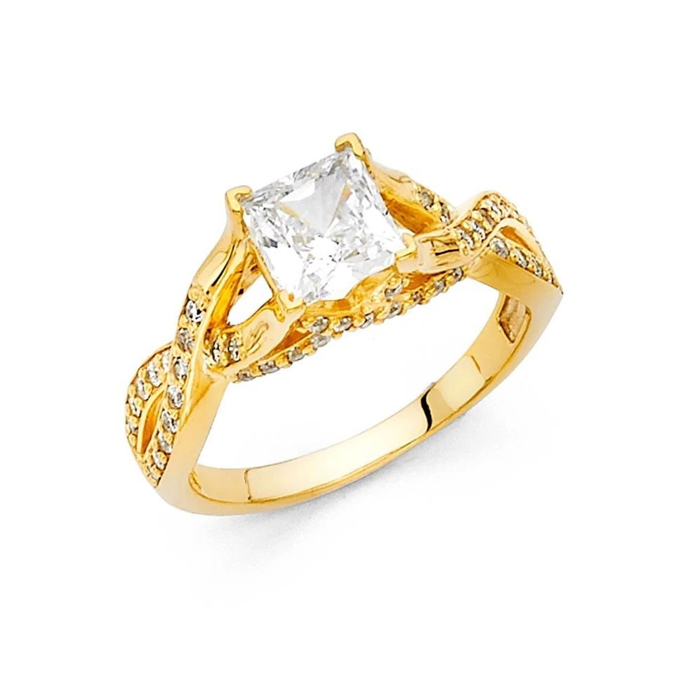 NEW 14K YELLOW GOLD ENGAGEMENT RING - SIZE 10: NEW 14K YELLOW GOLD ENGAGEMENT RING ENGAGEMENT RING NEW 14K YELLOW GOLD WIDTH : WEIGHT : 3.9g