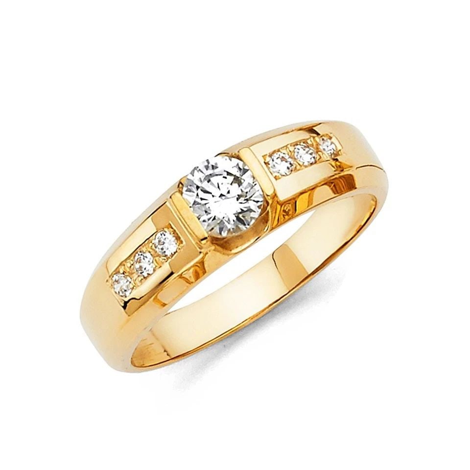 NEW 14K YELLOW GOLD MEN'S WEDDING BAND- SIZE 10: NEW 14K YELLOW GOLD MEN'S WEDDING BAND MEN'S WEDDING BAND NEW 14K YELLOW GOLD WIDTH : 5 mm WEIGHT : 3.9g