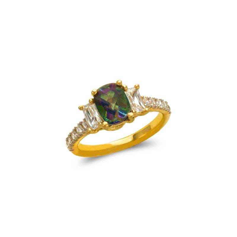 NEW 14K YELLOW GOLD LADIES MYSTIC RING (1 of 1)