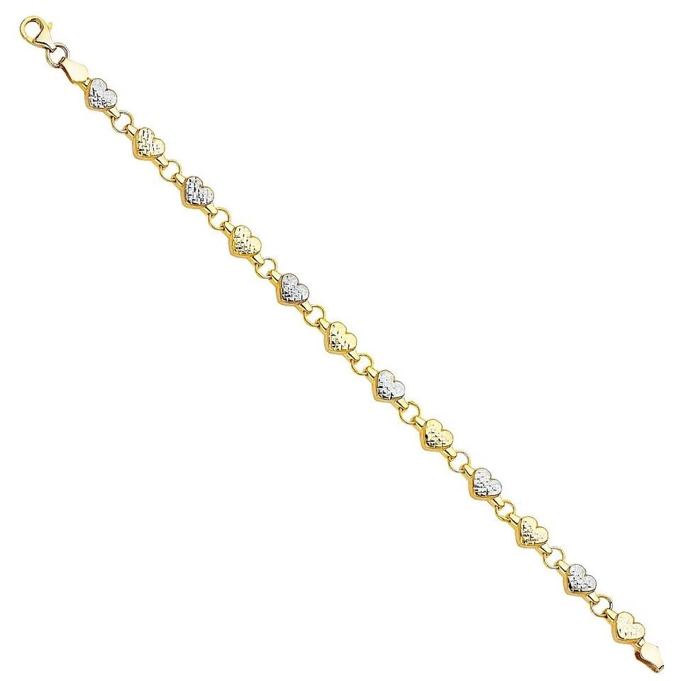 NEW 14K TWO TONE GOLD STAMPATO BRACELET: 14K TWO TONE GOLD STAMPATO BRACELET STAMPATO BRACELET NEW 14K TWO TONE GOLD LENGTH - 7.25in Apx WEIGHT - 3.8g