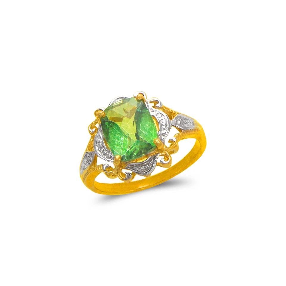 NEW 14K TWO TONE GOLD LADIES MYSTIC RING (1 of 1)