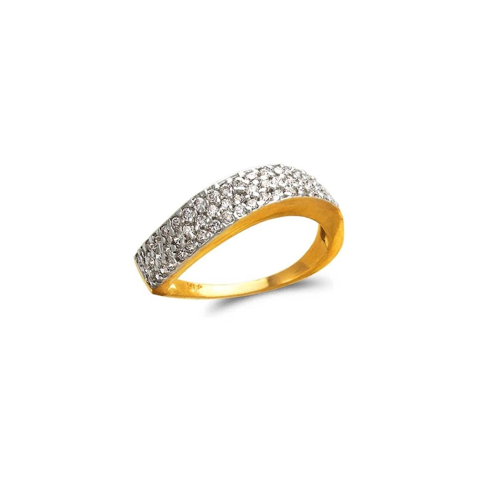 NEW 14K TWO TONE GOLD LADIES FASHION RING (1 of 1)