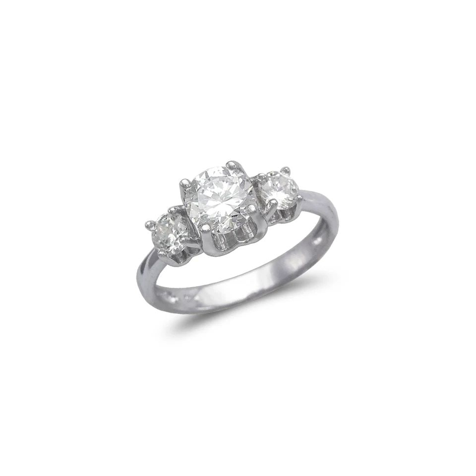 NEW 14K WHITE GOLD LADIES FANCY WHITE SOLITAIRE RING: NEW 14K WHITE GOLD LADIES FANCY WHITE SOLITAIRE RING LADIES FANCY WHITE SOLITAIRE RING NEW 14K WHITE GOLD Apx. WIDTH: 7mm Apx. WEIGHT: 3.6g