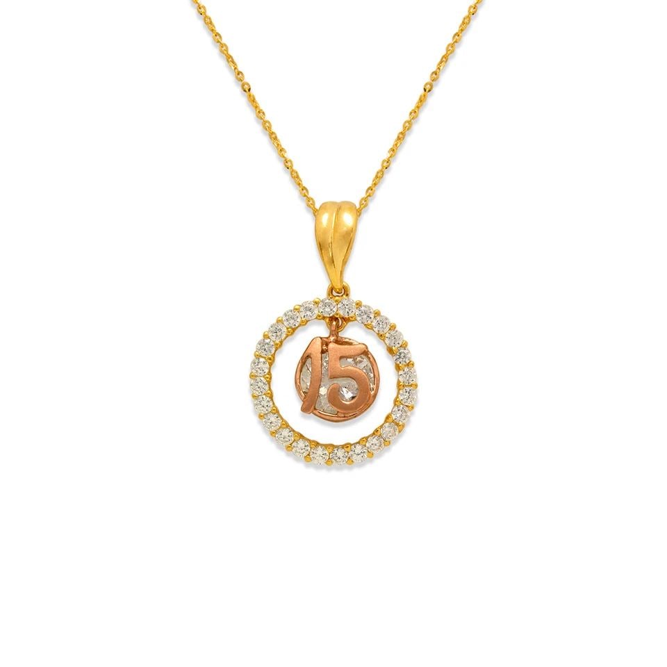 NEW 14K TWO TONE GOLD FANCY BUTTERFLY PENDANT (1 of 1)