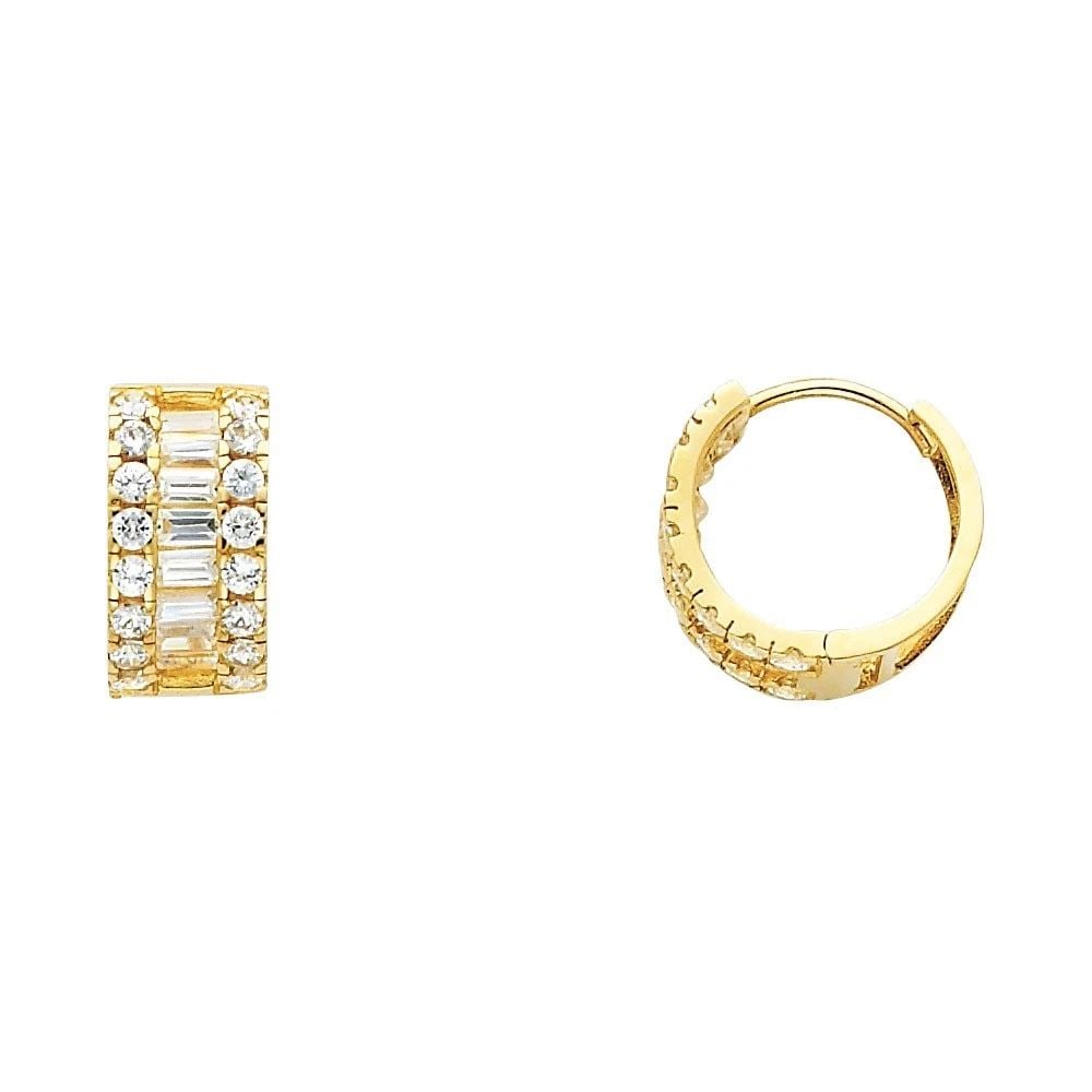NEW 14K YELLOW GOLD HUGGIES EARRINGS: NEW 14K YELLOW GOLD HUGGIES EARRINGS HUGGIES EARRINGS NEW 14K YELLOW GOLD HEIGHT - 14 mm WIDTH - 14 mm Apx WEIGHT - 2.7 g