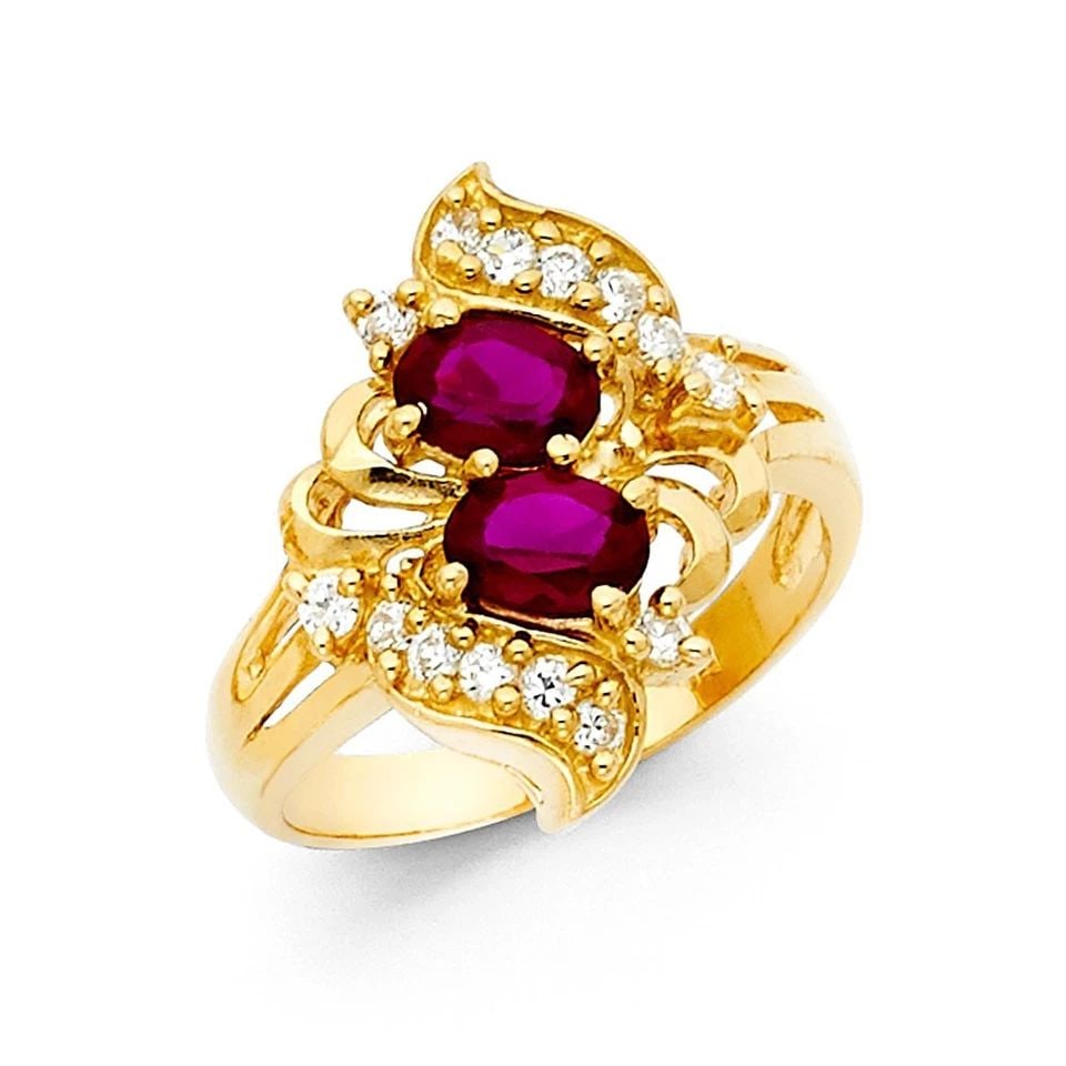 NEW 14K YELLOW GOLD MOTHERS RING - SIZE 7 (1 of 1)