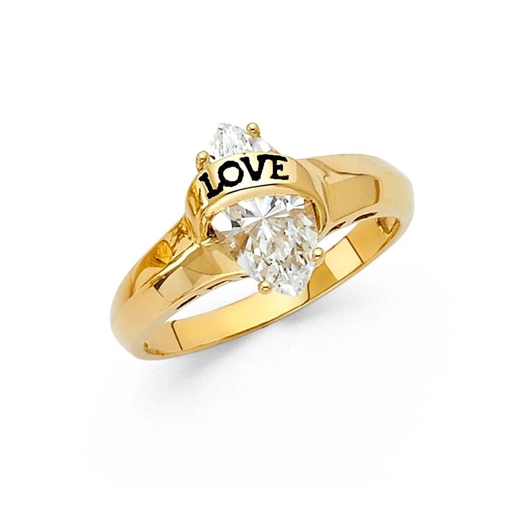 NEW 14K YELLOW GOLD ENGAGEMENT RING - SIZE 7: NEW 14K YELLOW GOLD ENGAGEMENT RING ENGAGEMENT RING NEW 14K YELLOW GOLD WIDTH : 4 mm WEIGHT : 3.4g