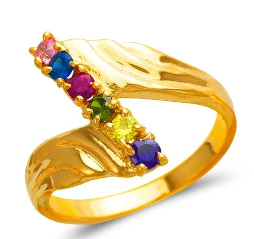 NEW 14K YELLOW GOLD MOTHER'S RING (1 of 2)