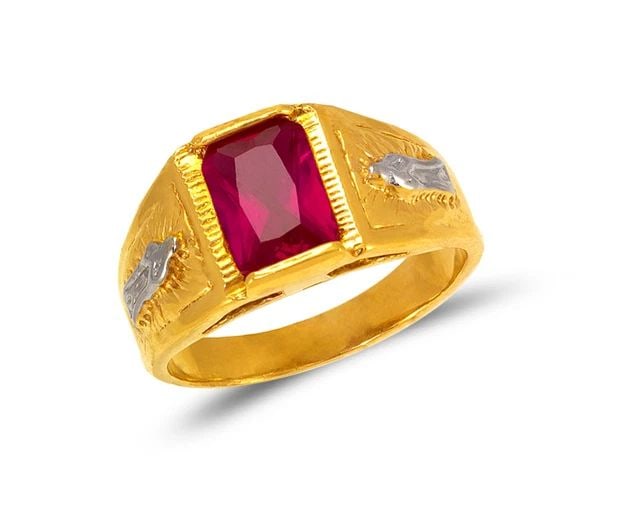 NEW 14K TWO TONE GOLD KIDS RING (1 of 1)
