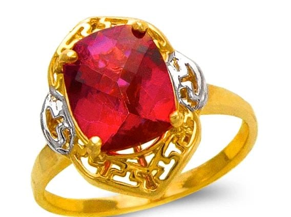 NEW 14K TWO TONE GOLD LADIES MYSTIC RING (1 of 1)
