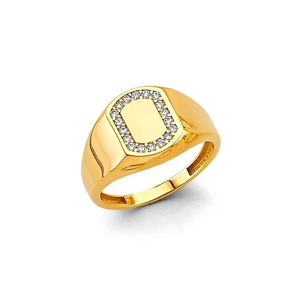 NEW 14K TWO TONE GOLD SIGNET RING - SIZE 7: NEW 14K TWO TONE GOLD SIGNET RING SIGNET RING NEW 14K TWO TONE GOLD WIDTH : WEIGHT : 3.2g