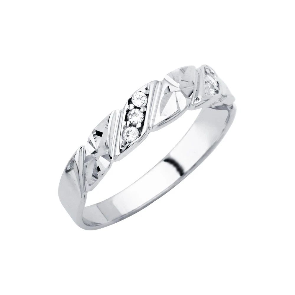 NEW 14K WHITE GOLD MEN'S WEDDING BAND/TRIO SET - SIZE 10: NEW 14K WHITE GOLD MEN'S WEDDING BAND/TRIO SET MEN'S WEDDING BAND/TRIO SET NEW 14K WHITE GOLD WIDTH : WEIGHT : 3.1g