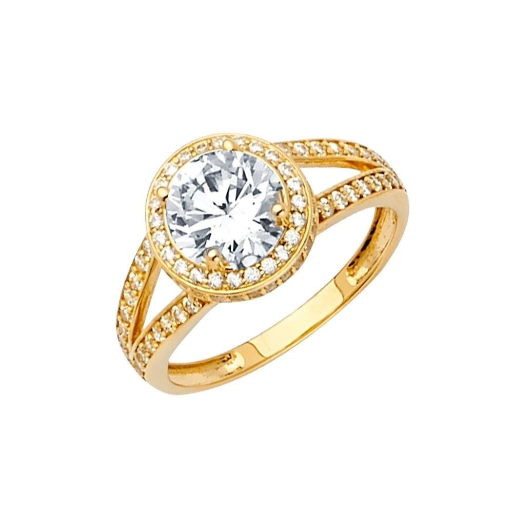 NEW 14K YELLOW GOLD ENGAGEMENT RING/SET - SIZE 7: NEW 14K YELLOW GOLD ENGAGEMENT RING/SET ENGAGEMENT RING/SET NEW 14K YELLOW GOLD WIDTH : WEIGHT : 3.1g