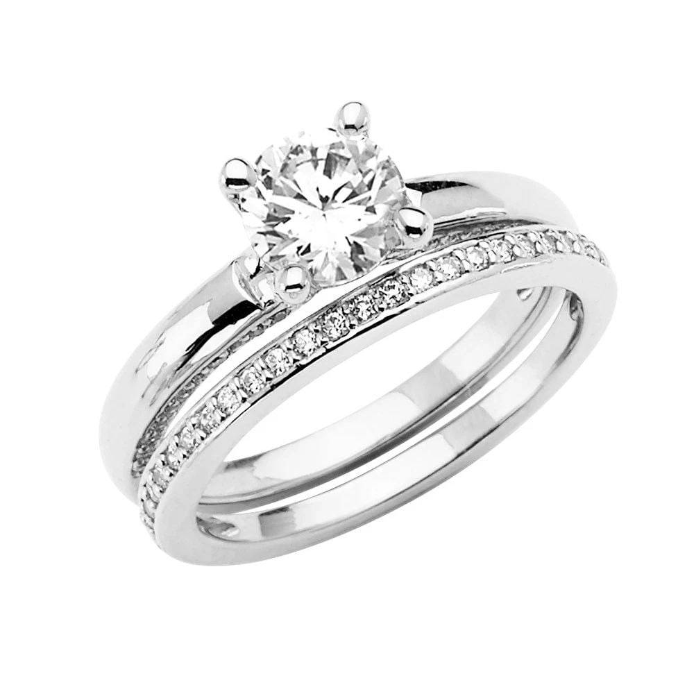 NEW 14K WHITE GOLD ENGAGEMENT RING: NEW 14K WHITE GOLD ENGAGEMENT RING ENGAGEMENT RING NEW 14K WHITE GOLD WIDTH : WEIGHT : 3g
