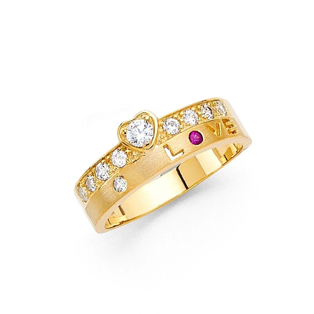 NEW 14K YELLOW GOLD LOVE RING - SIZE 7: NEW 14K YELLOW GOLD LOVE RING LOVE RING NEW 14K YELLOW GOLD WIDTH : 6 mm WEIGHT : 2.9g