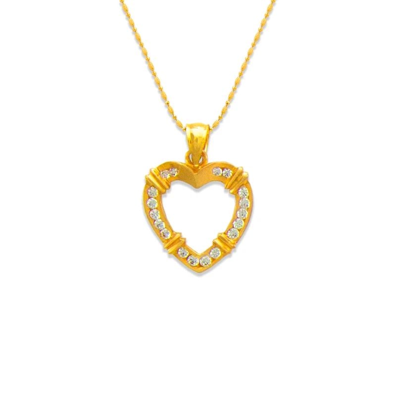 NEW 14K YELLOW GOLD HEART PENDANT (1 of 1)
