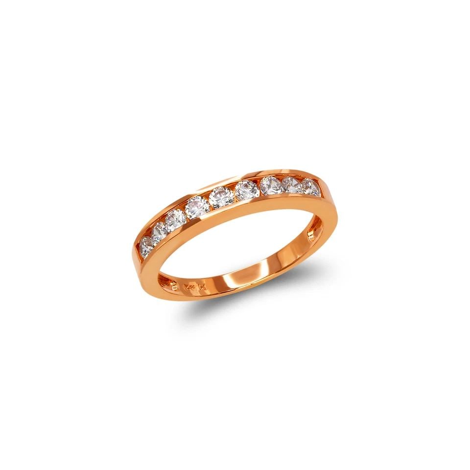 NEW 14K ROSE GOLD LADIES FANCY ROSE BAND RING (1 of 1)