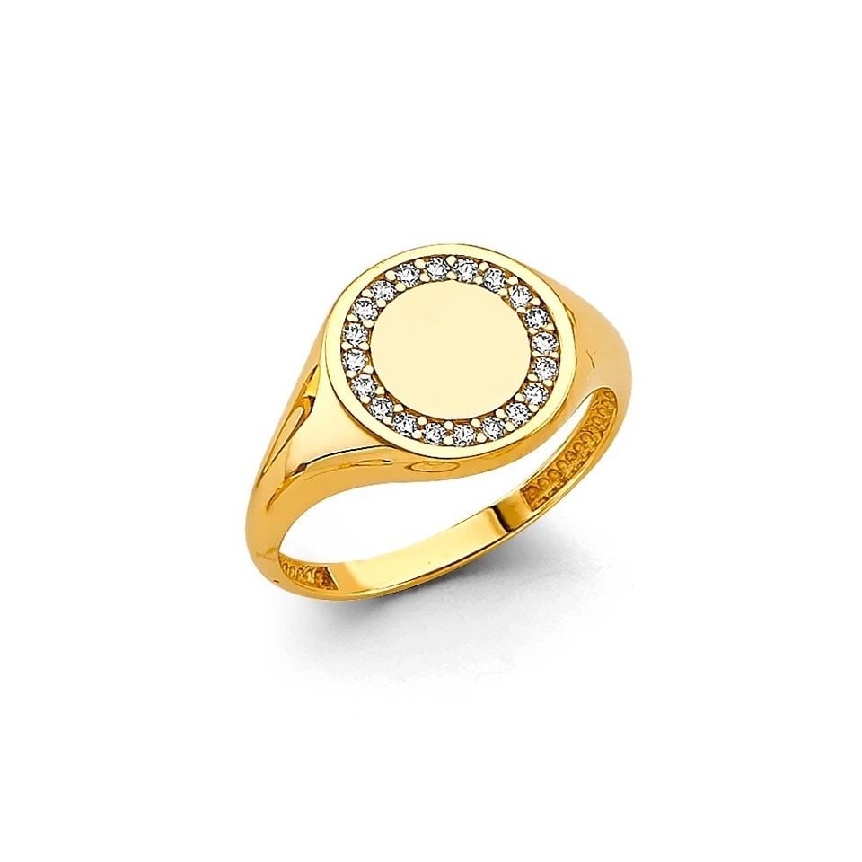 NEW 14K TWO TONE GOLD SIGNET RING (1 of 1)