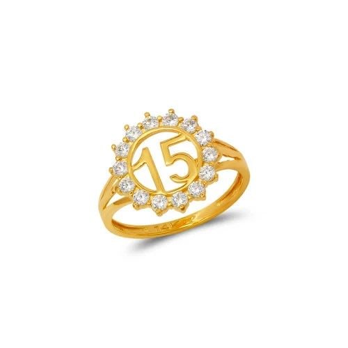 NEW 14K YELLOW GOLD LADIES 15 ANOS RING: NEW 14K YELLOW GOLD LADIES 15 ANOS RING LADIES 15 ANOS RING NEW 14K YELLOW GOLD Apx. SIZE: 15mm Apx. WEIGHT: 2.6g