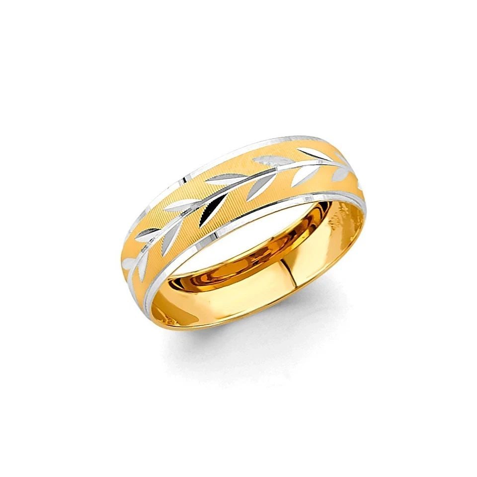 NEW 14K TWO TONE GOLD MEN'S WEDDING BAND - SIZE 10: NEW 14K TWO TONE GOLD MEN'S WEDDING BANDMEN'S WEDDING BANDNEW 14KTWO TONE GOLDWIDTH :Average Apx WEIGHT : 2.6g
