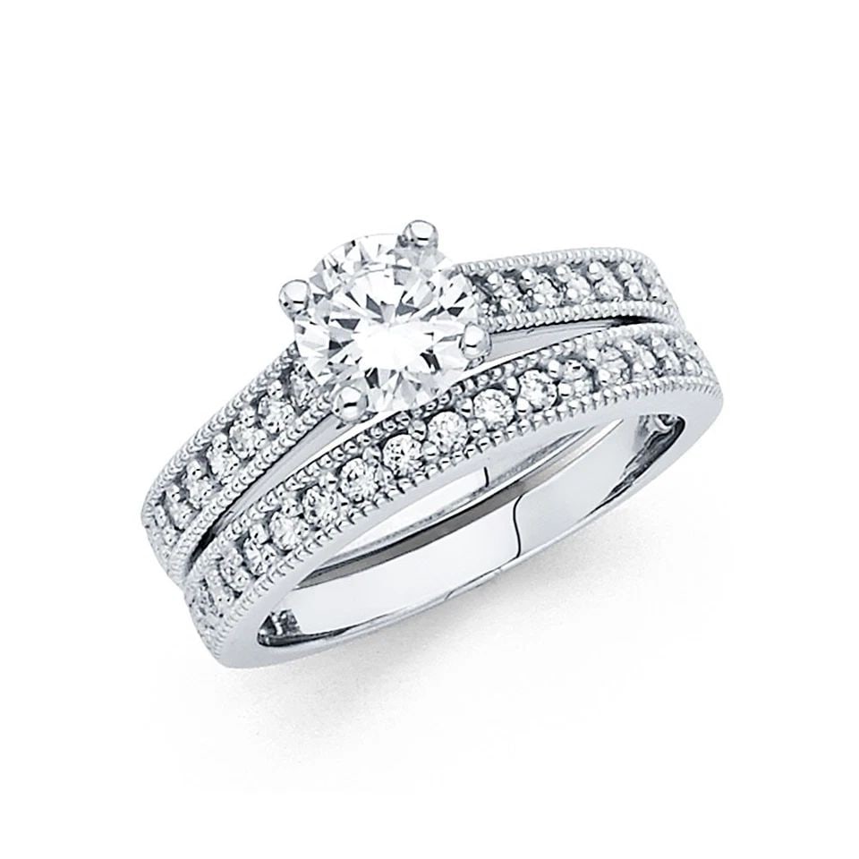 NEW 14K WHITE GOLD RING - SIZE 7 (1 of 1)