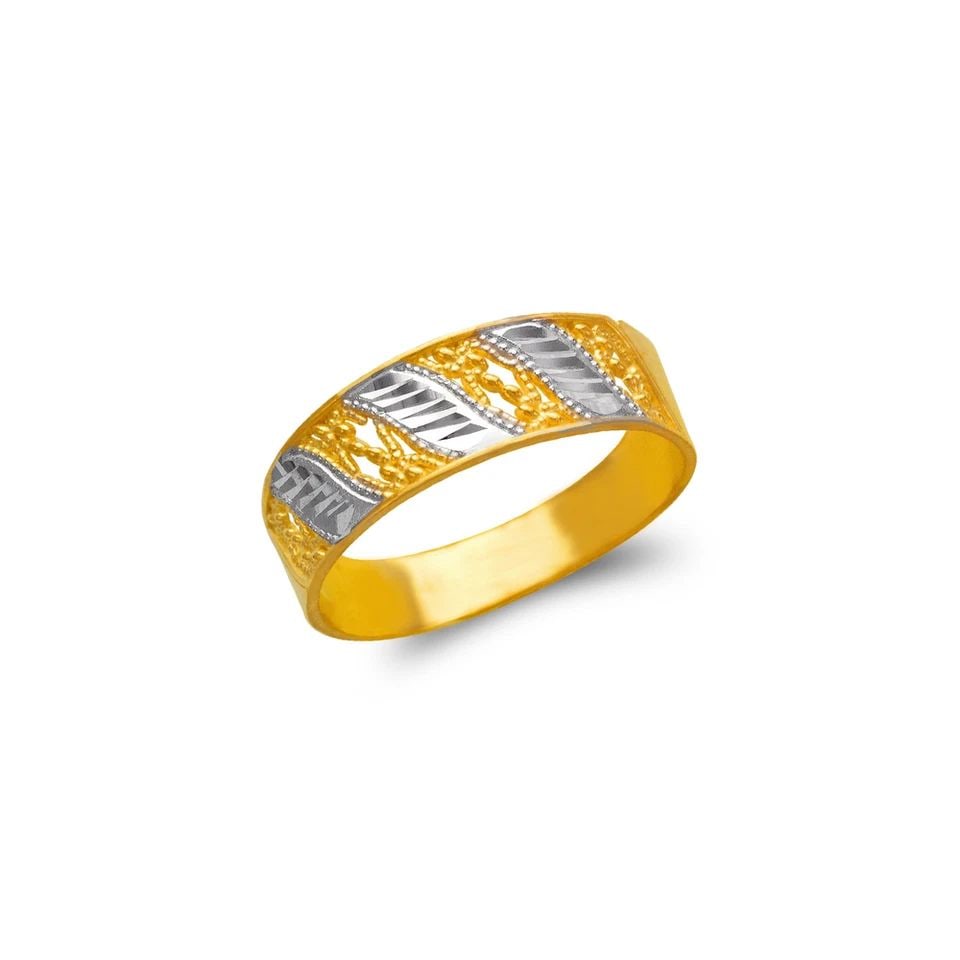NEW 14K TWO TONE GOLD LADIES FILIGREE RING (1 of 1)