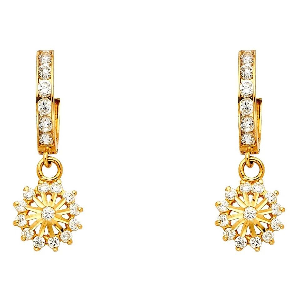 NEW 14K YELLOW GOLD DANGLE HUGGIES EARRINGS: NEW 14K YELLOW GOLD DANGLE HUGGIES EARRINGSDANGLE HUGGIES EARRINGSNEW 14K YELLOW GOLDHEIGHT - 28 mmWIDTH - 5 mmApx WEIGHT - 1.9 g