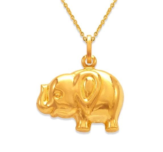 NEW 14K YELLOW GOLD ELEPHANT CHARM PENDANT: NEW 14K YELLOW GOLD ELEPHANT CHARM PENDANT ELEPHANT CHARM PENDANT NEW 14K YELLOW GOLD Apx. WIDTH: 19x15mm Apx WEIGHT: 2.4g