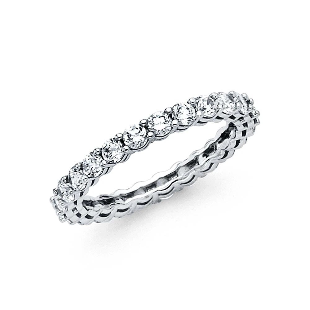 NEW 14K WHITE GOLD ETERNITY BAND (1 of 2)