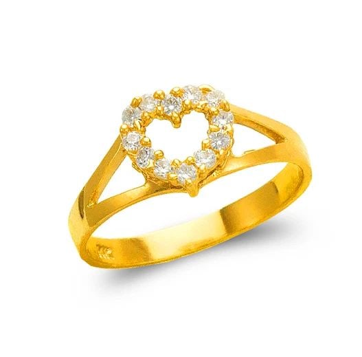 NEW 14K YELLOW GOLD LADIES FASHION HEART RING (1 of 2)