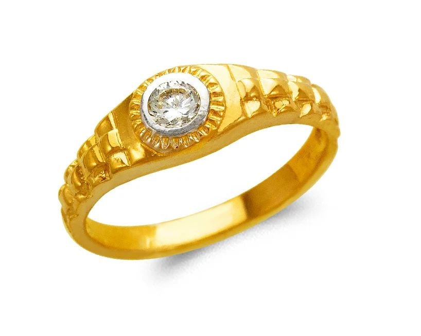 NEW 14K TWO TONE GOLD LADIES FASHION RING (1 of 2)