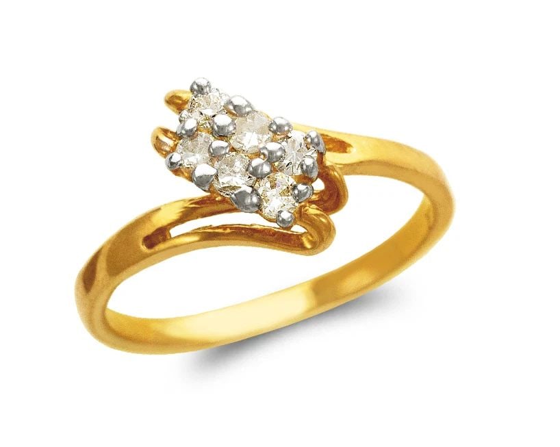 NEW 14K TWO TONE GOLD LADIES FASHION RING (1 of 2)