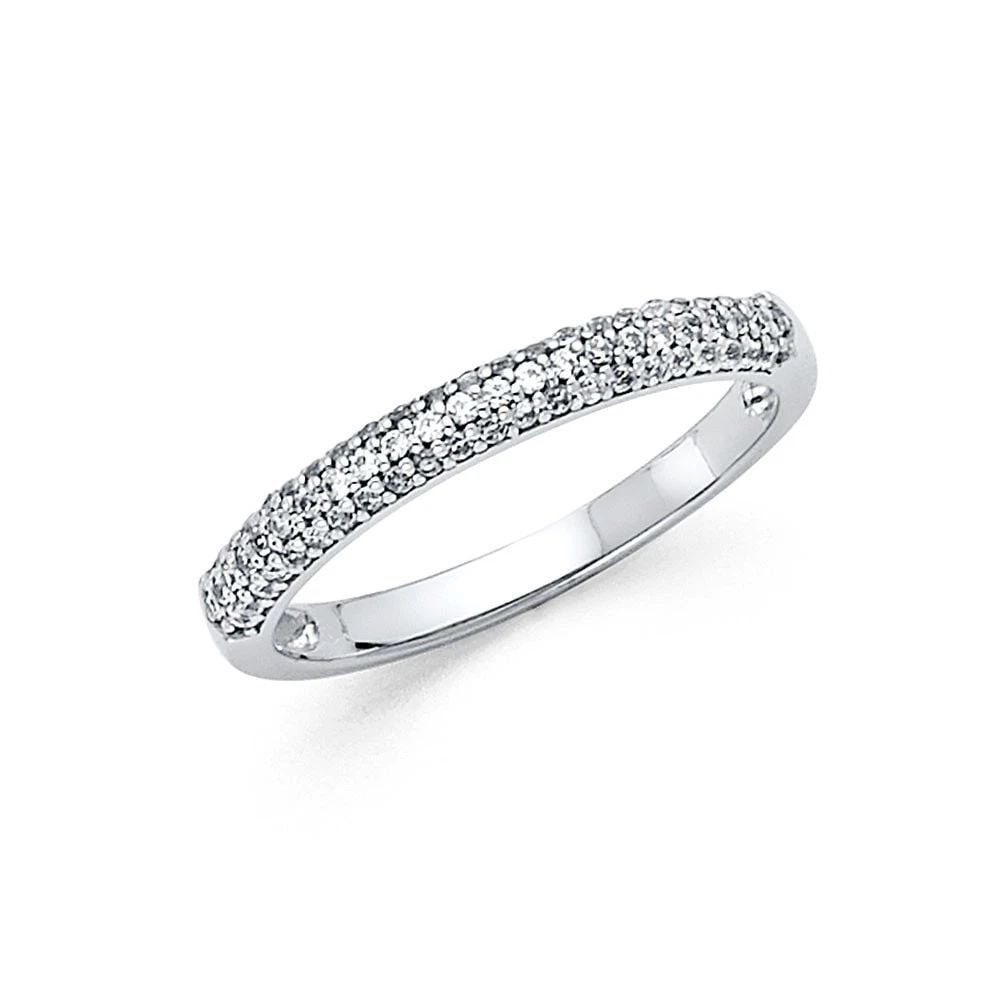 NEW 14K WHITE GOLD WEDDING BAND: NEW 14K WHITE GOLD WEDDING BAND WEDDING BAND NEW 14K WHITE GOLD WIDTH: 2.5 mm Apx. WEIGHT: 2.1g